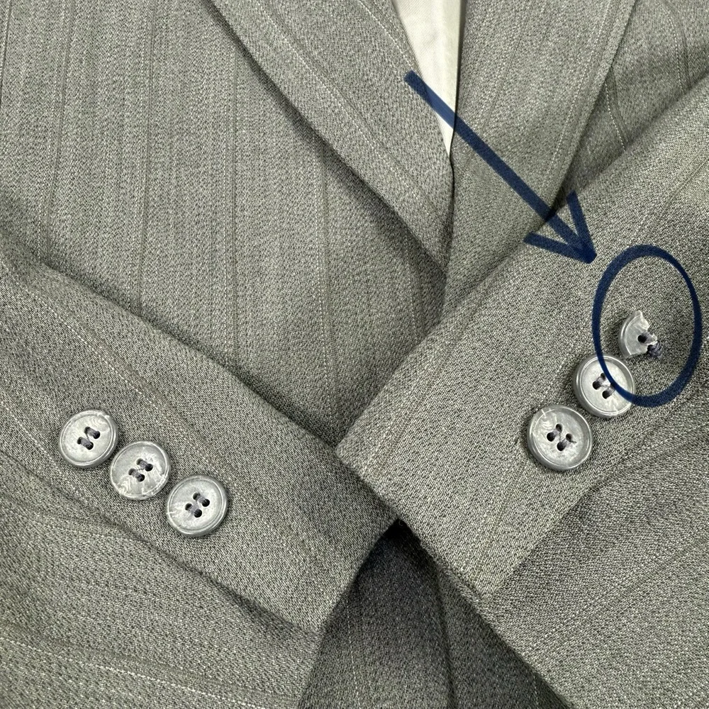 Vintage Christian Dior Suit Jacket Sport Coat Mens 44L Wool Ventless‎ USA Union